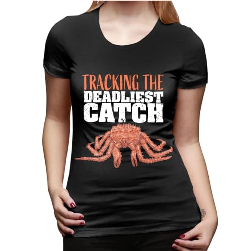Deadliest Catch 2005 Classic Movies TV Show Poster Contton t Shirt for Womens Fashion tees (US, Alpha, Medium, Regular, Regular, Black)