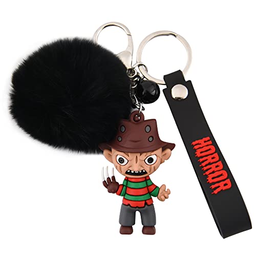 CEMMY XU Women Men Halloween Keychain Horror Movie Keychains Small Bell for Party Favor Key-299