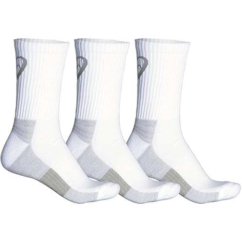 ASICS Contend Training Crew Socks (3-Pack), Large, White