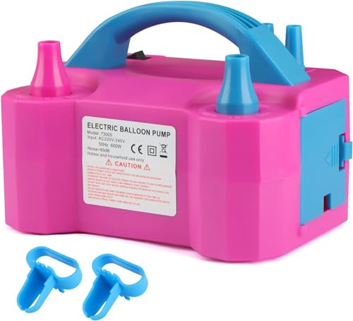 OWill Balloon Pump Electric,Portable Air Blower with Dual Nozzle Machine Inflator for Fast, (110V-120V 600W) Efficient and Easy Bulk Balloons Filling Different Occasions