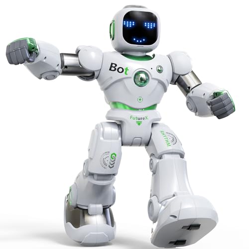 Ruko Large Intelligent Robot Toys for Kids, Voice and App Control Smart Remote Control Carle Robots, Programmable Interactive Music Girls Boys Toys, Gifts for Kids 4 5 6 7 8 9 Year old