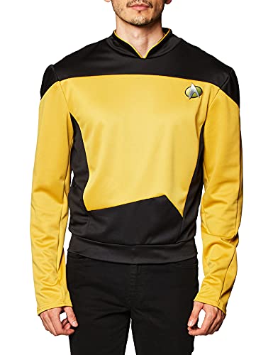 Rubie's mens Star Trek the Next Generation Deluxe Lt. Commander Data Adult Shirt Costume, Gold,black, Large US