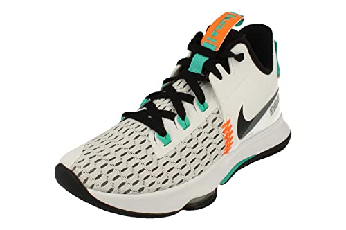 Nike Lebron Witness V Mens Basketball Trainers CQ9380 Sneakers Shoes (UK 9.5 US 10.5 EU 44.5, White Black Clear Jade 100)