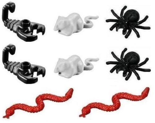 LEGO Creepy Crawlers - LEGO Building Accessories, Scorpion, Rat, Spider, Snake - 8 Pieces Total!