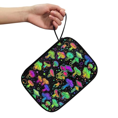 Spowatriy Mushroom Star 12-Slot Watch Band Storage Bag Box 2-Tier Watch Display Case Velvet Lining,Pouch Travel Watch Straps Bands Carrying Case-Watch Band Storage Organizer