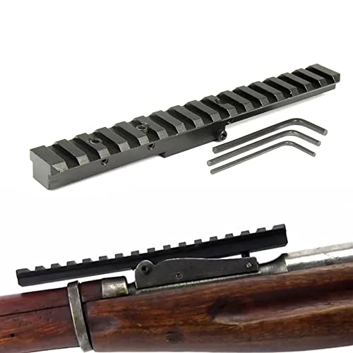 Gotical Combo of 1'' Diameter Low Profile Rifle Scope Rings Picatinny Mount System with M38, M39 and M44/Mosin Nagant 91/30 Scope Mount Picatinny Rail (Rail Only)