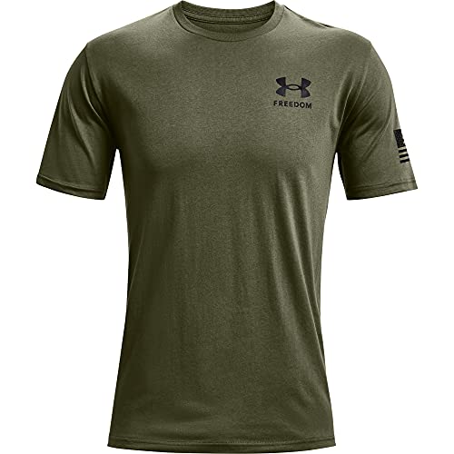 Under Armour Men's New Freedom Flag T-Shirt , Marine Od Green (391)/Black , X-Large