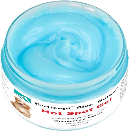 Forticept Blue Butter – Hot Spot Treatment for Dogs & Cats | Dog Wound Care | Skin Yeast Infections, Ringworm, Cuts, Rashes, First Aid Veterinary Strength Topical Ointment 4oz