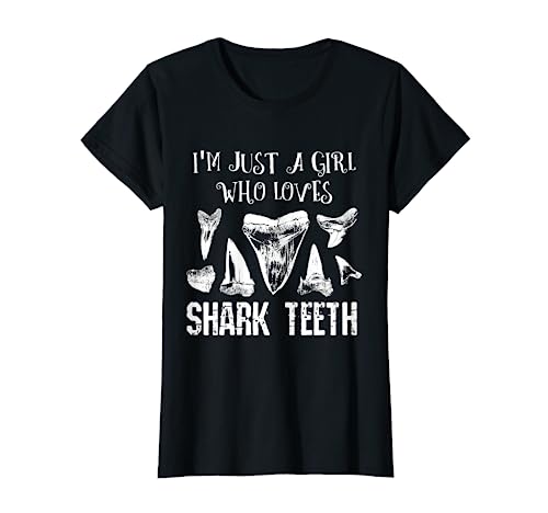 I'm Just A Girl Who Loves Shark Teeth Fossil Tooth Hunting T-Shirt