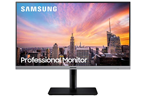 SAMSUNG 27” SR650 Series 1080p Computer Monitor for Business, 75Hz, VGA, HDMI, DisplayPort, USB Hub, Eye Saver Mode, 3-Year Warranty, ‎LS27R650FDNXZA, Black