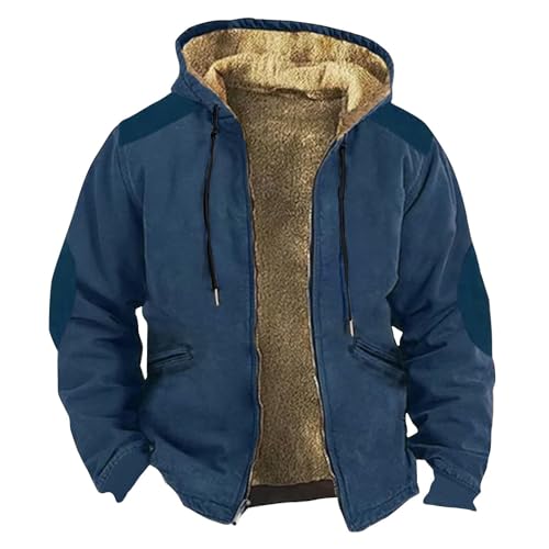 Sherpa Jacket Men Wind Breakers Male Jackets Mens Coats Mens Puffer Jacket Pink Sweatshirt Oversized Hoodie Ropa De Invierno Para Puffer Jacket Men Boys Jacket Y2k Jacket（2-Blue,3X-Large）