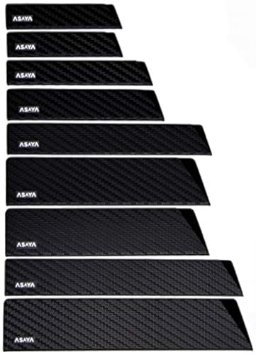 Asaya Professional Knife Edge Guards -Universal Blade Covers - Extra Strength, ABS Plastic and BPA-Free Felt Lining, non-Toxic and Food Safe - Knives Not Included (9Pcs)