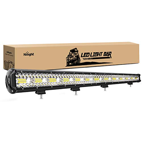 Nilight LED Light Bar 37Inch 780W Triple Row Flood Spot Combo 78000LM Driving Work Light Off-Road Lighting for Trucks Pickup Car Golf Cart SUV ATV UTV 4x4 Van Camper Boat,2 Years Warranty