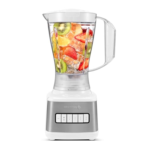 Holstein Housewares 8-Speed Blender: 500W Motor, Plasticar Jar, and Intuitive Controls for Effortless Blending - Elevate Your Culinary Experience Now - Kitchen Essential