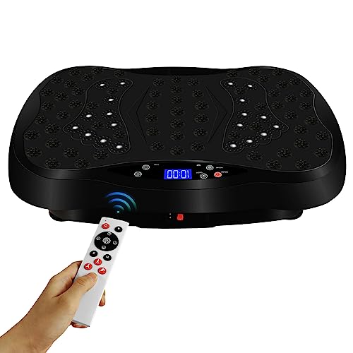Vibration Plate Exercise Machine with Remote Control, Vibration Platform for Weight Loss, Whole Body Workout Machine, Fitness Machine, Foots Massage, Pain Relief, Home Office