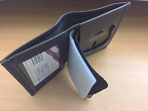 New York Police Shield Badge Bi-Fold Leather Badge Wallet Holder Money Section Credit Cards