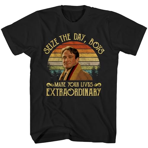 Dead Poets Society John Keating Seize The Day Boys Make Your Lives Extraordinary T-Shirt, Funny Movie Quote Graphic Tees