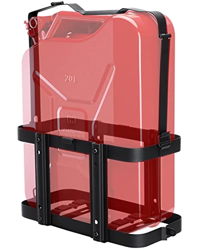 Racewill 2023 Upgrade Jerry Can Mount Holder: Lockable Jerry Gas Can Holder Rack, 5 Gallon (20 Liter), Reinforced Welding