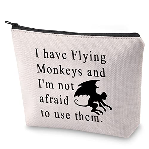 BLUPARK Funny Wizard Inspired Gift Flying Monkey Makeup Bag I Have Flying Monkeys Cosmetic Bag for Fans (I have Flying Monkeys)