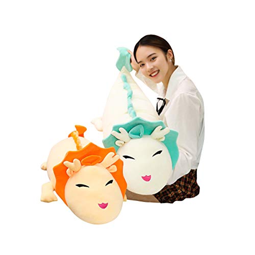 Hofun4U Dragon Plush Pillow, Dragon Stuffed Animals,Christmas Birthday Gift for Adults Kids Girls Boys (50 Inches,White)
