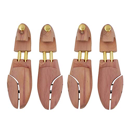 kilocircle Men's Red Cedar Shoe Tree with Twin Tubes 2PKS, XL(Fits Shoe Sizes 12-14)