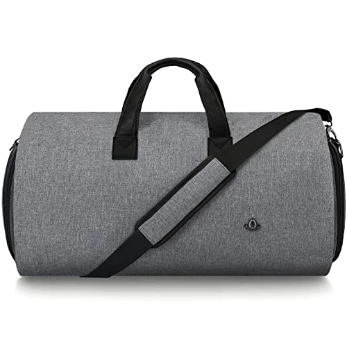 BUG Garment Bags, Convertible Garment Bag with Shoulder Strap, Shoes Compartment, Carry on Travel Suit Bags, 2 in 1 Garment Duffle Bag for Men Women Weekender Bag