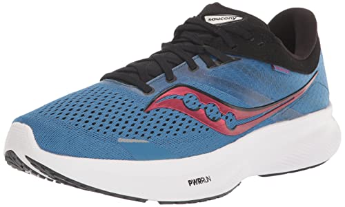 Saucony Men's Ride 16 Sneaker, Hydro/Black, 10