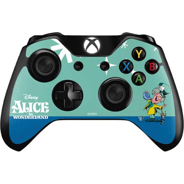 Skinit Decal Gaming Skin Compatible with Xbox One Controller - Officially Licensed Disney Alice in Wonderland Mad Hatter Tea Party Design