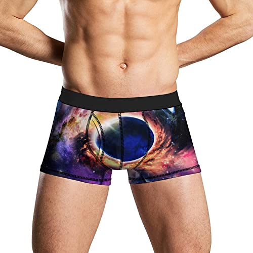 Big Bang Solar System Planet Men's Underwear Boxer Briefs Soft No-Ride-Up Wicking Underpants 2XL