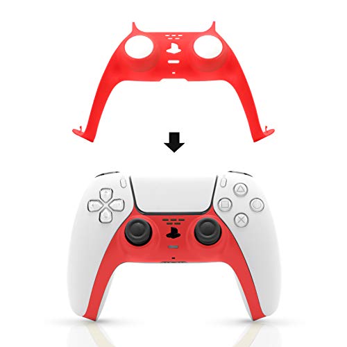 PS5 Controller Plate, Decorative PS5 Controller Faceplate Red, PS5 Controller Accessories Red