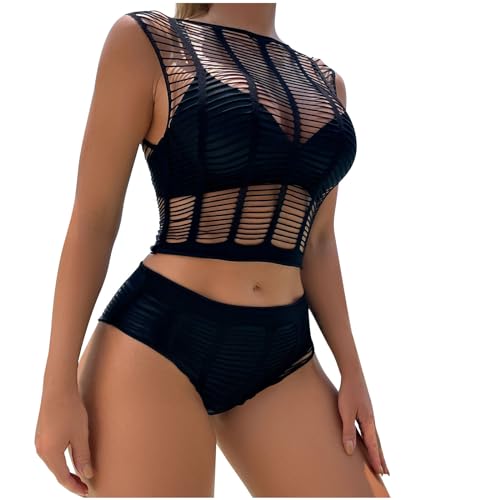 Sexy Valentines Day Outfit Fishnet Top Women High Elasticity Hollow Iron Diamond Mesh Wrap Hip Dress Underwear Black One Size