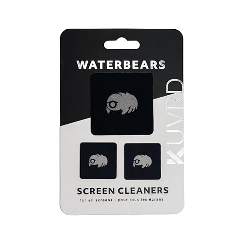 KUVRD Waterbear - Universal Screen Cleaners - Teeny Tiny Cleaning Tools for Your Lenses & Screens - Single PAD Set