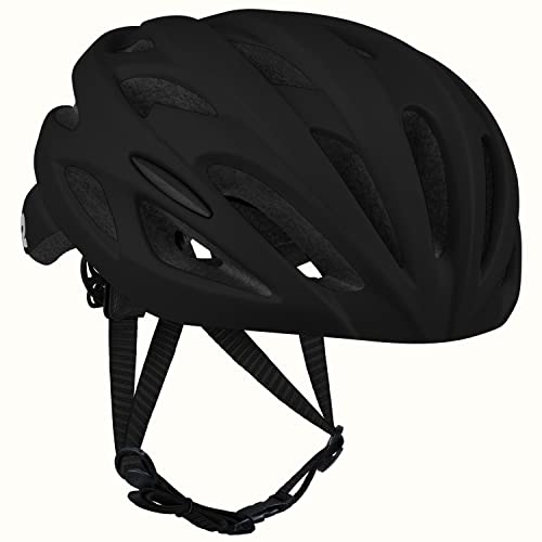 Retrospec Silas Adult Bike Helmet with Light for Men & Women - Lightweight, Comfortable, Matte Black