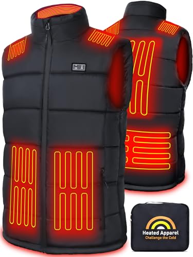 FFraao Heated Vest for Men Women with 16000mah 7.4V Battery Pack, Lightweight Heated Vest for Winter Outdoor Camping, Hunting,Skiing M-L