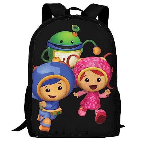 CONPELSON Backpacks Team Anime Umizoomi Adjustable Laptop Backpack Double Shoulder Bag for Women Men Climbing Shopping Work