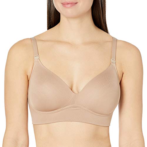 Warner's Women's Benefits Allover-Smoothing Bliss Wireless Lightly Lined Convertible Comfort Bra RM1011W, Toasted Almond, 36B