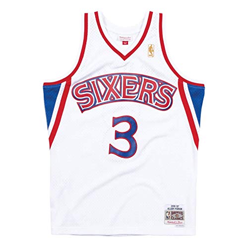 Mitchell & Ness Philadelphia 76ers Allen Iverson 1996 Home Swingman Jersey (Large)
