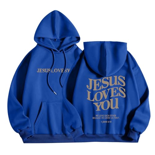 DSODAN Love Never Fails Hoodie for Women Oversized Boyfriend Style Hooded Sweatshirts Casual Loose Vintage Pullover Tops Beach Work Office Party Holiday Gym Seaside Oceanside Outgoing Playground
