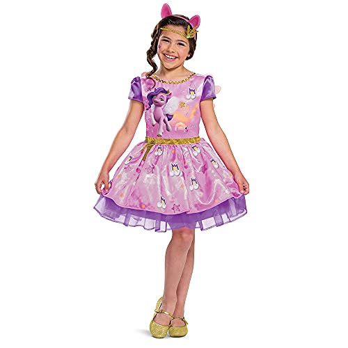 Pipp Petals Deluxe Costume for Girls, Official My Little Pony Tutu Dress Character Outfit, Kids Size Small (4-6x) Multicolored