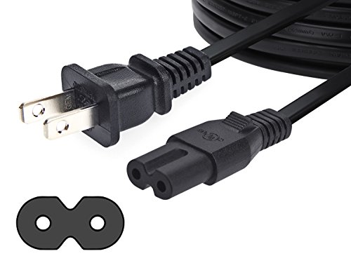 AmazonBasics Replacement Power Cable for PS4 and Xbox One S / X - 6ft Black