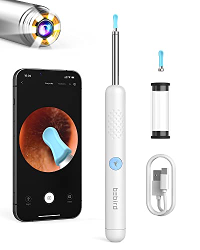 R1 Ear Wax Removal,Bebird Earwax Removal Tool Ear Camera,Ear Cleaning Camera,1080P Hd Endoscope, Wireless Ear Cleaner Tools with 6 Led Lights Waterproof Ear Scope Compatible with iOS & Android