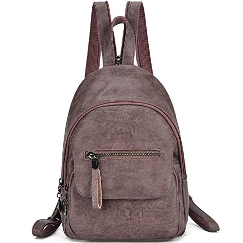 FANCELINE Small Backpack Purse for Women Fashion PU Leather Backpack Convertible Ladies Sling Bag