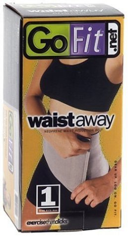GoFit Waist Away Neoprene Waist Reducing Belt,Black,One Size