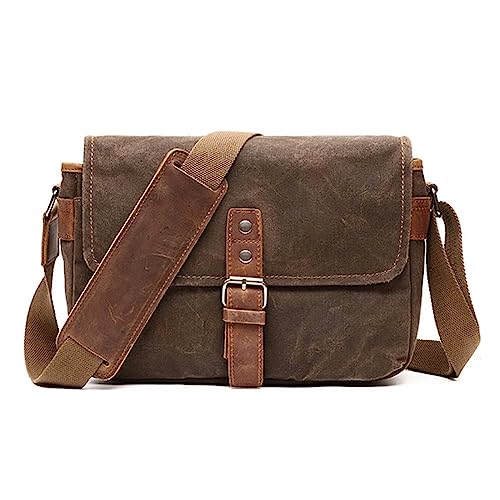 peacechaos Camera Bag, SLR DSLR Waterproof Canvas Camera Case, Vintage Padded Shoulder Bag for Women and Men …