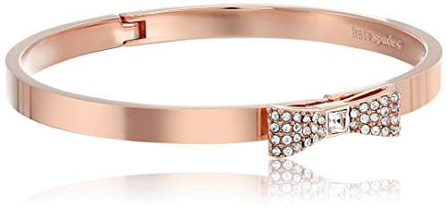 kate spade new york 'Ready Set Bow' Pave Rose Gold-Tone Bangle Bracelet