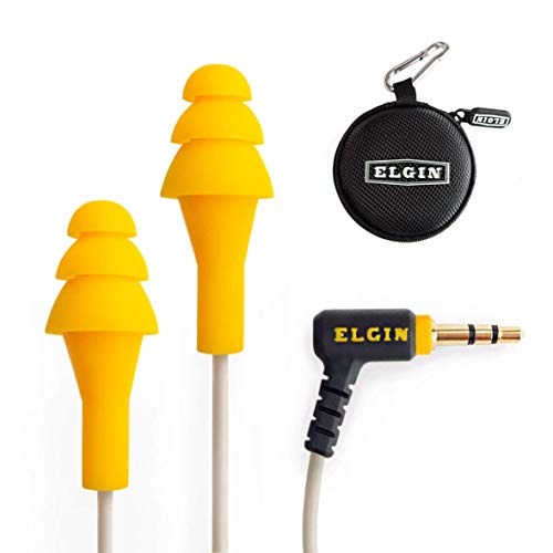 Elgin Ruckus Earplug Earbuds | OSHA Compliant Noise Reduction in-Ear Headphones : Isolating Ear Plug Earphones