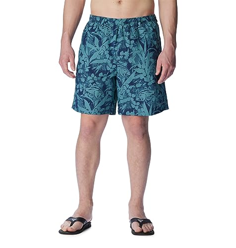 Columbia Men's Super Backcast Water Short, Tranquil Teal Basstyle Print, Medium