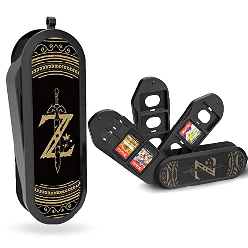 doepeBAE Game Card Case for Nintendo Switch,Deformable Expandable Game Card Holder,Creative Game Card Storage Box, Switch Game Card Organizer with 8 NS Card Slots 2 TF Card Slots (Z Black)