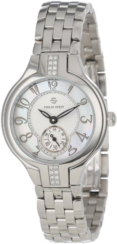 Philip Stein Women's 44SD-FMOP-SS5 Stainless Steel Watch with Diamond Studding and Link Bracelet