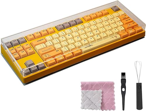 Gaming Keyboard Dust Cover Mechanical Keyboard Cover Premium Clear Acrylic Keypads Cover for 80% Compact 87 Key for Mechanical Gaming Wireless Portable Keyboard (L14'' * W5.1'' * H1'')